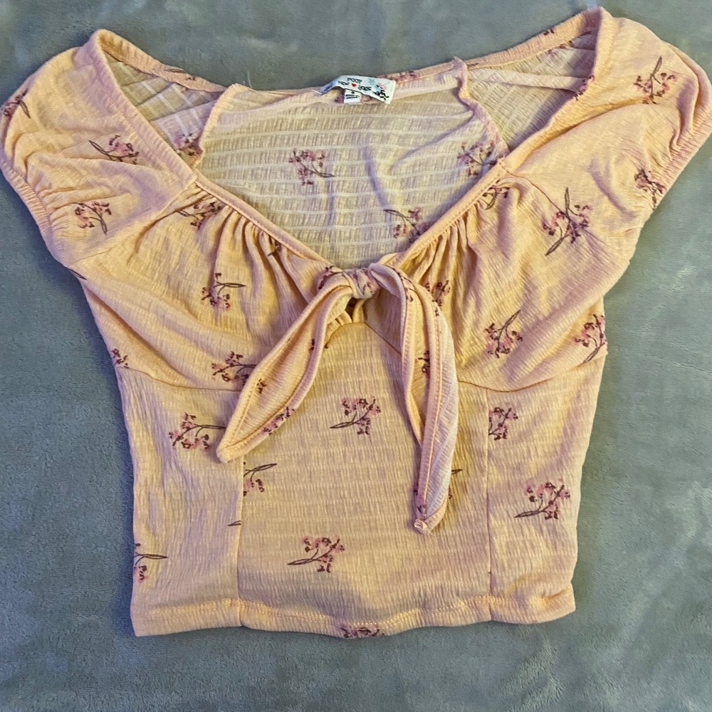 Pink floral top